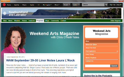 WAM September 29-30 Liner Notes Laura L'Rock